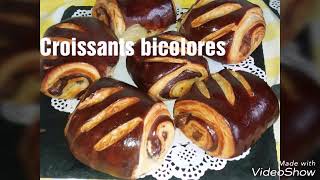 Croissants bicolores  كرواصون بلمسة عصرية [upl. by Julie]