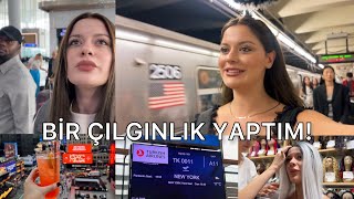 TEK BAŞIMA AMERİKAYA GİDİYORUM  NEW YORKDA İLK GÜN BU KIZ BEN MİYİM MELYLOG [upl. by Cordle]