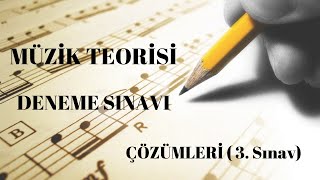 Müzik Teorisi Deneme Sınavı Çözümleri  3 Sınav [upl. by Freida]