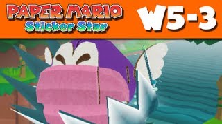 Paper Mario Sticker Star  W53  Long Fall Falls Nintendo 3DS Gameplay Walkthrough [upl. by Ydnirb]