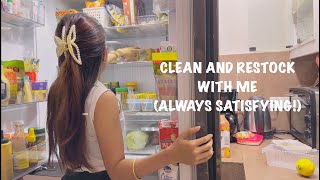 FRIDGE CLEANING AND RESTOCK  EASY AND CHEAP DIY ALL PURPOSE CLEANER  GROCERY HAUL [upl. by Aslam]