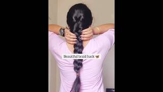 try this beautiful braid hack for volume❤️ hair hairstyle hairtutorial hack braids viral [upl. by Attesoj]