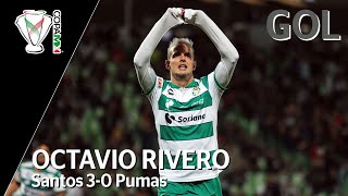 Gol de O Rivero  Santos Laguna 3  0 Pumas  Copa MX  Octavos de Final [upl. by Tildie]