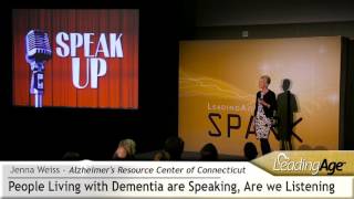 Jenna Weiss Alzheimers Resource Center of Connecticut People Living with Dementia are Speaki [upl. by Constant]