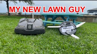 ROBOT LAWNMOWER INSTALL AND REVIEW Husqvarna Automower 430XH and a homemade one [upl. by Lebatsirhc490]