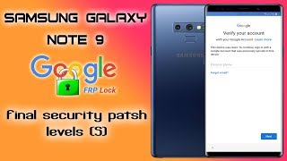 FRP 2019 SAMSUNG NOTE 9 BYPASS GOOGLE ACCOUNT NEW SECURITY PATSH LEVELS [upl. by Craw922]