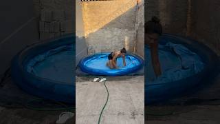 O calor chegou é hora de arrumar a piscininha 💦🤣 tetraplegico calor piscina piscinas [upl. by Wallinga443]