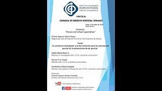 Jornada de Derecho Procesal Privado [upl. by Codding]