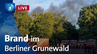 Großbrand im Berliner Grunewald [upl. by Euqina]