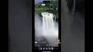 Snoqualmie Falls WA clips from one of my favorite live streams ❤️ snoqualmiefalls travel [upl. by Akirdnwahs]