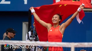 Zheng Qinwen gives China its first singles gold medal in a storied Paris Olympics run  NBC Sports [upl. by Jarret]