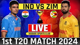 Live India vs Zimbabwe 1st T20 Match  Today Live Cricket Match Ind vs Zim  Live Cricket zim vs Ind [upl. by Wolfie]