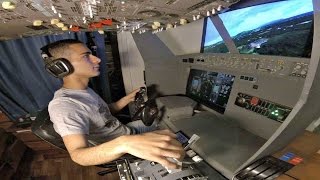 PMDG Boeing 737 Home Cockpit  Skiathos to Samos FULL FLIGHT  Short TakeoffLanding  GoPro Cockpit [upl. by Ahsitak279]