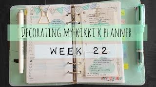 Decorating My Kikki k Planner Week 22 [upl. by Areehs]