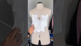 Making a corset top out of old sneakers 🪡🧵 upcycling diy fashion [upl. by Jeramey]