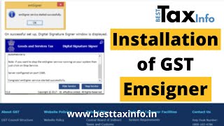 GST EmSigner Install कैसे करें  Installation of GST EmSigner  Download amp Install Java Utility [upl. by Rolyab]