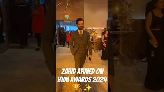 Zahid Ahmed arrival in 9th hum style awards 2024 🏆 ✨ humawards2024 humawardshow zahidahmed [upl. by Llehsram]