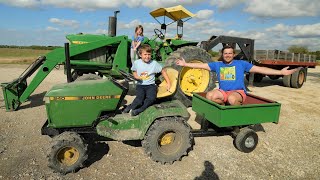 Digging dirt and driving HUGE dump truck  Tractors for kids [upl. by Edith604]