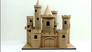 cómo hacer un castillo de cuento con cartón how to make a cardboard story castle [upl. by Haiel746]