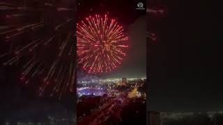 Fireworks near Luneta after Bagong Pilipinas kickoff rally [upl. by Kcirej]