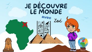 Les continents pour enfants  lAfrique  Les pyramides de Gizeh 🌍 Fiches GRATUITES à imprimer [upl. by Hamish]