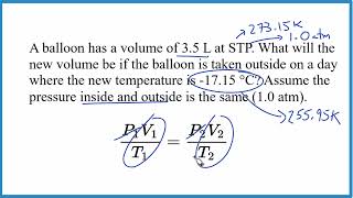 Combined Gas Law Practice Problem Find New Volume [upl. by Biel]