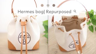 Hermes Bucket Bag  Repurposed Dustbag Naomi Crafted [upl. by Lunna330]