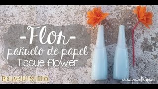 Flores con pañuelos de papel  Tissue Flower [upl. by Aicelav]