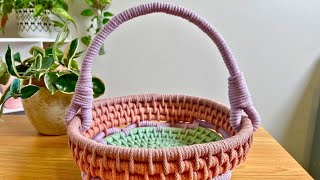 Adding a Handle to a Coiled Basket [upl. by Engel]