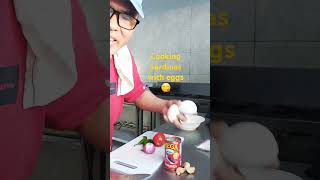 prepared to cook sardines with eggs goodvibes cooking sardinesrecipe [upl. by Eilahs]