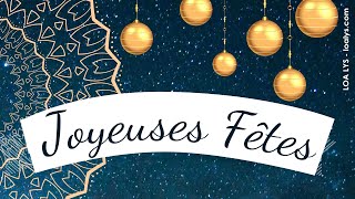 201  Joyeuses Fêtes  carte virtuelle Joyeux Noël Bonne Année [upl. by Ahsinam185]