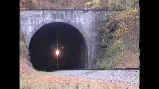 Classic WMRY Western Maryland RY 734 at Brush TunnelTwice October 16 2000 [upl. by Burkley]