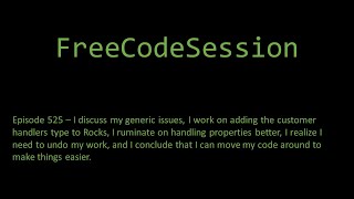 FreeCodeSession  Episode 525 [upl. by Lladnik]