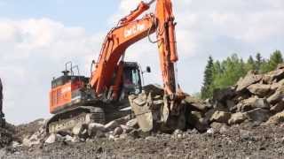 Hitachi ZX470LCH5 large excavators in action in Norway [upl. by Lynea]