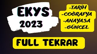 Ekys 2023 Soru ÇözümüFULL TEKRAR Genel Kültür [upl. by Wolff]