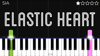 Sia  Elastic Heart feat Shia LaBeouf amp Maddie Ziegler  EASY Piano Tutorial [upl. by Lede]