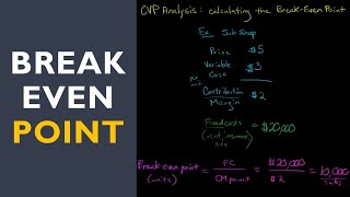 Cost Volume Profit Analysis CVP calculating the Break Even Point [upl. by Avra706]