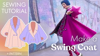 Make a SWING COAT ☆ sewing pattern  tutorial [upl. by Akiria]