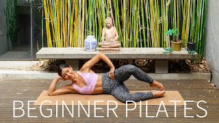 25 MIN FULL BODY PILATES WORKOUT FOR BEGINNERS No Equipment [upl. by Kiraa]