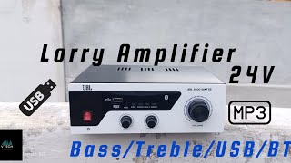 Lorry Amplifier 24v  Stereo Amplifier BluetoothFMUSB [upl. by Eimmij]