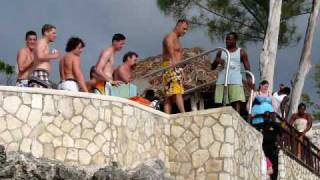 Pat jumping off cliff at Ricks Cafe Negril Jamaica [upl. by Yelsa449]