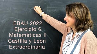 EBAU 2022 Ejercicio 6 Matemáticas II CYL Extraordinaria lasmatesdemila3221 [upl. by Nivan]