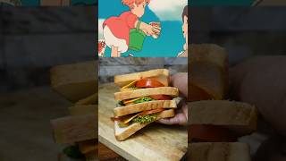 I Made Ponyos Stacked Sandwich shorts food viral recipe cooking [upl. by Ellis321]