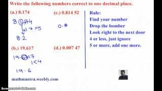 ROUNDING OFF A NUMBER CORRECT TO ONE DECIMAL PLACE [upl. by Dag]