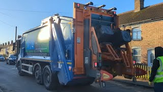 2016 Olympus Bin Lorry Collecting Recycling  Nuneaton amp Bedworth [upl. by Enoob]