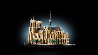 LEGO Architecture NotreDame van Parijs  21061  360° [upl. by Cummings]