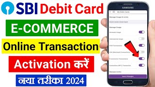 How to activate sbi Debit Card for online transaction  sbi debit card Ecom transaction activate [upl. by Reltuc]