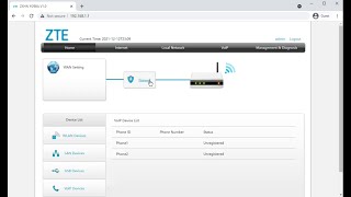 Web admin interface of the Hyperoptic ZTE ZXHN H298A Router [upl. by Lezti]