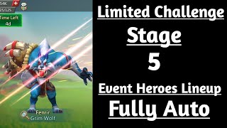 Lords mobile Limited Challenge Bloodlust Stage 5 Fully AutoGrim Wolf Stage 5 Fully Auto [upl. by Haem]