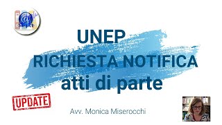 UNEP Richiesta Notifica Atti di Parte [upl. by Beare]